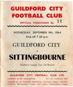 Latest Guildford City v Sittingbourne 09/09/1964