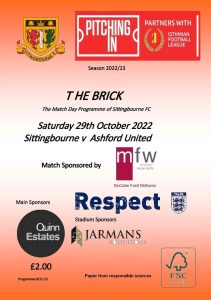 Sittingbourne v Ashford Utd 29/10/2022