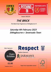 Sittingbourne v Sevenoaks Town 04/02/2023