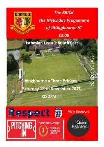 Sittingbourne v Three Bridges 18/11/23