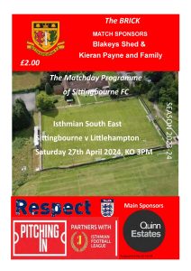 Sittingbourne v Littlehampton Town 27/04/24